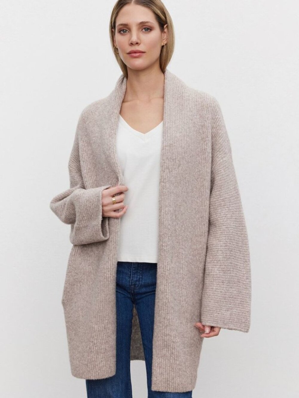 Velvet Cali Cardigan, Oat size M
